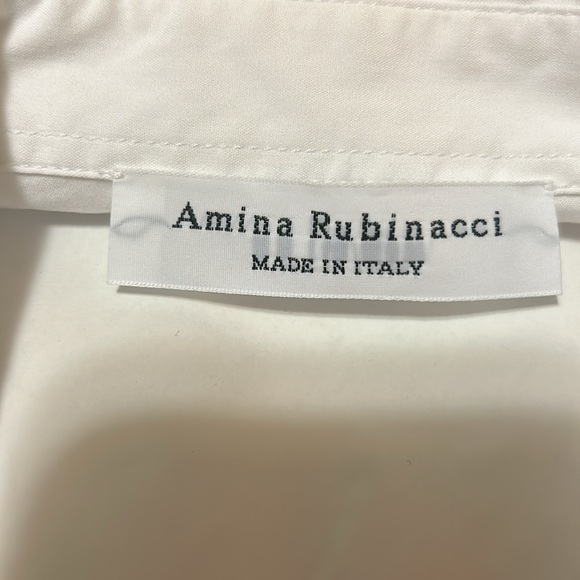 Amina Rubinacci White Blouse Size S/30 - Picture 5 of 12
